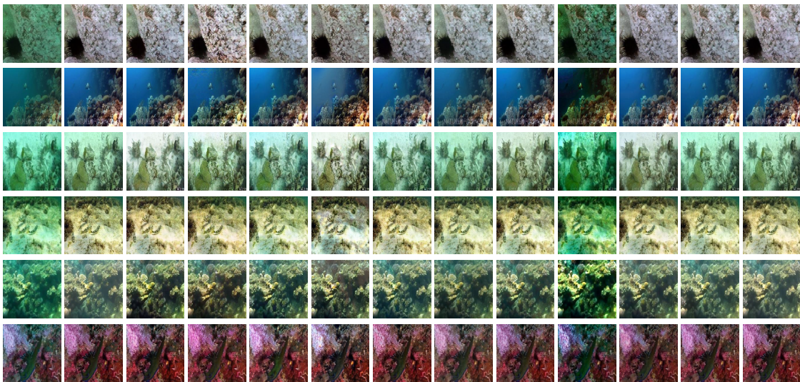 Comparative visual analysis of SOTA methods for ocean_ex dataset